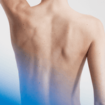 Close-up of a person's back showcasing bare skin and shoulder, highlighting natural contours and smoothness.