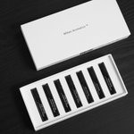 Discovery Set by Mihan Aromatics featuring seven 2ml fragrance vials in a sleek black and white box.