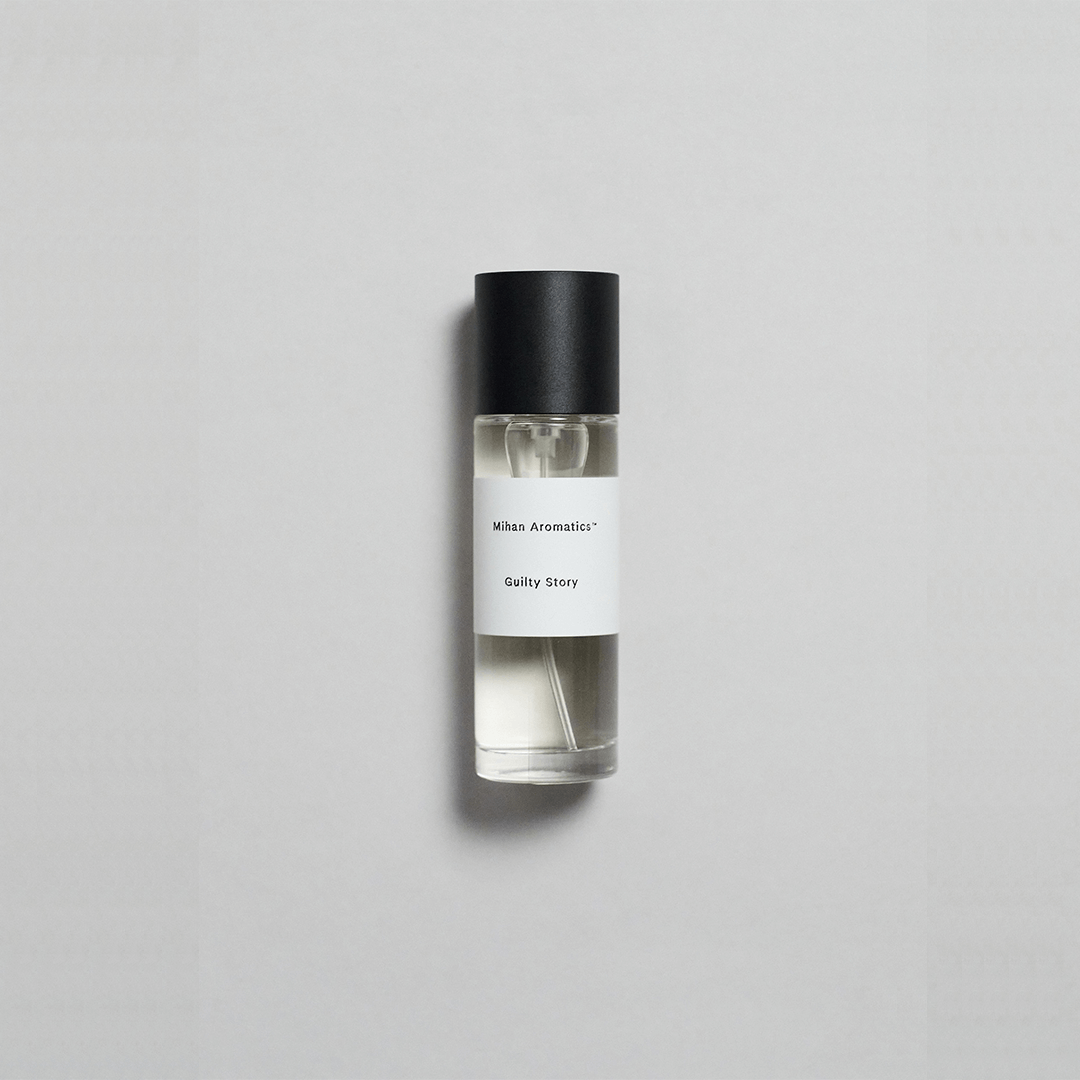 Guilty Story Parfum bottle by Khan Aromatics, showcasing a bold and indulgent fragrance. Perfect for unforgettable nights.