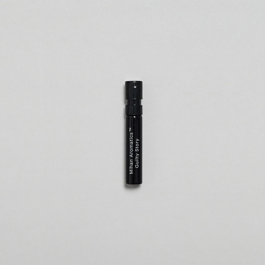 Guilty Story Parfum travel spray, bold and addictive fragrance for late-night luxury.