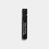 Mihan Aromatics Petrichor Plains parfum 2ml sample vial on a Studio Grey backdrop
