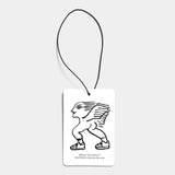 Mihan Aromatics Sienna Brume Air Fragrance card with illustrated design and black cord on a Studio Grey backdrop