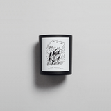 Petrichor Plains Candle by Mihan Aromatics, hand-poured soy wax candle with a unique artistic label.